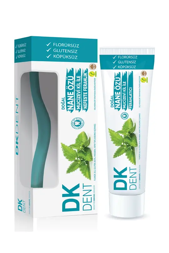 DKDENT Nane Özlü Florürsüz Diş Macunu 75 ml Diş Fırçası Hediyeli 